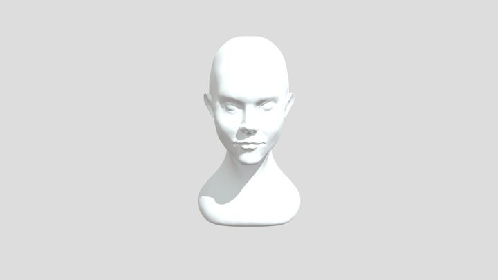 Female Head 3D Model