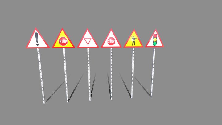 Traffic Signs 3D Model