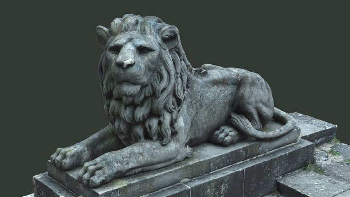Koszalin, Lion statue 3D Model
