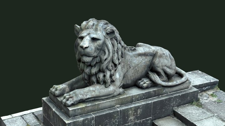 Koszalin, Lion statue 3D Model