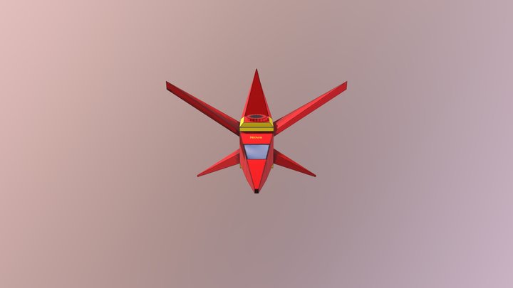 Finished Spaceship 3D Model