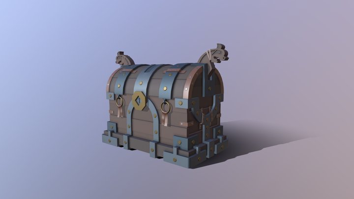 Viking treasure chest 3D Model