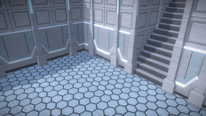 Modular Sci-Fi Room 3D Model
