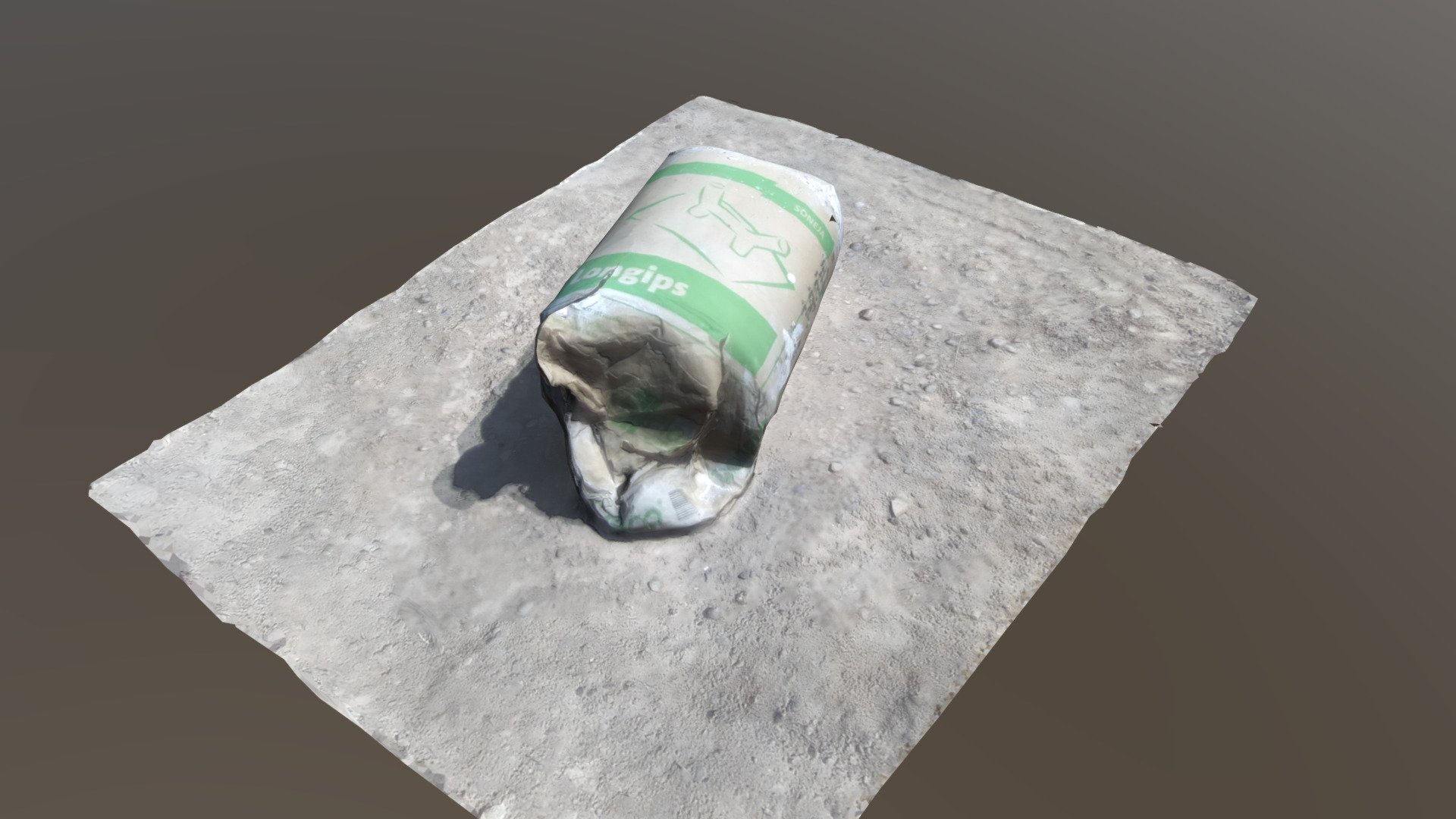 sack of cement Low Poly photogrammetry
