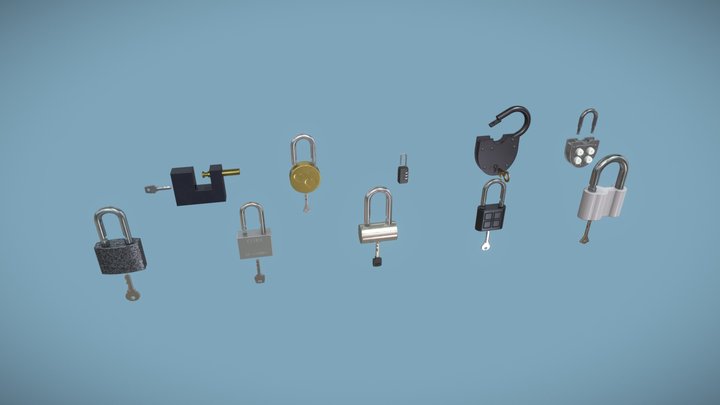 Padlock 3D models - Sketchfab