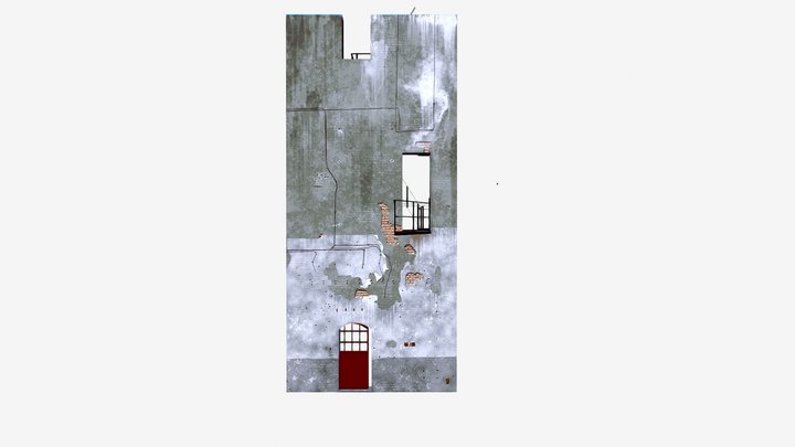 Small wall with stairs 3D Model