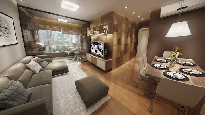 Ibirapuera Residence - Living Room 3D Model