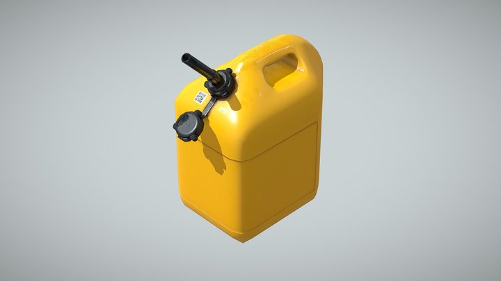 Plastic Jerrycan Gas 3D Model
