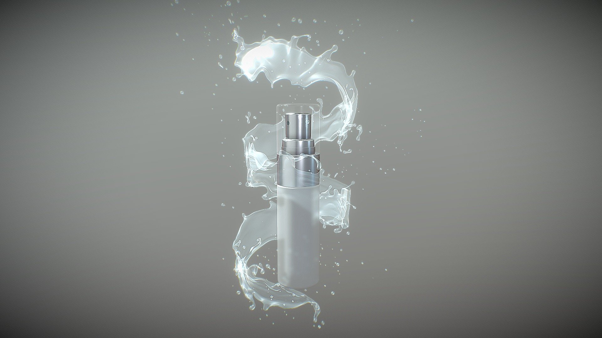 Cosmetic Package with water splash.