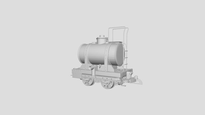 K53 Tank Wagon on a Flatcar – Modelo 3D gratuito STL