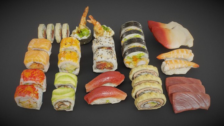 Sushi Collection 3D Model