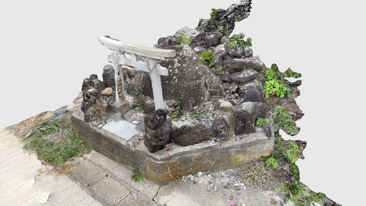 奥津ヒメ神社の本宮伝承地の磐座2025 3D Model