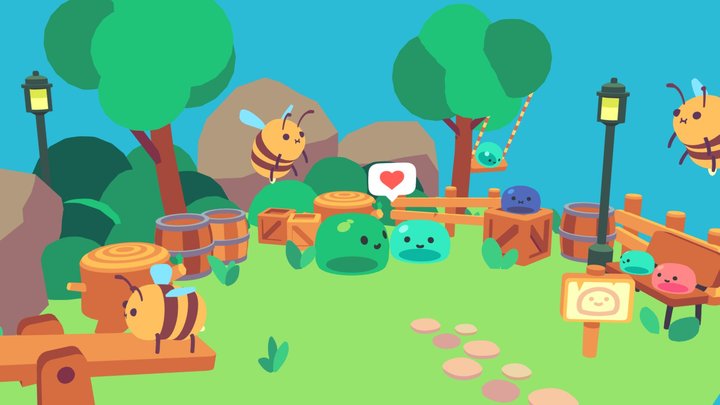 Slimes & Bees 3D Model