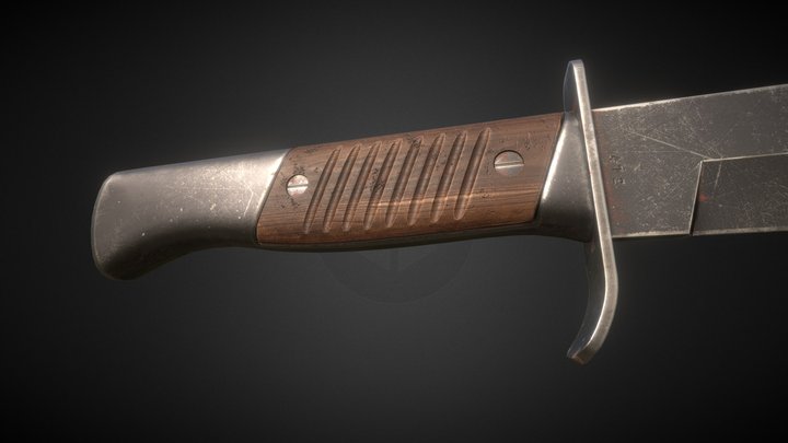 German WW2 knife concept 3D Model