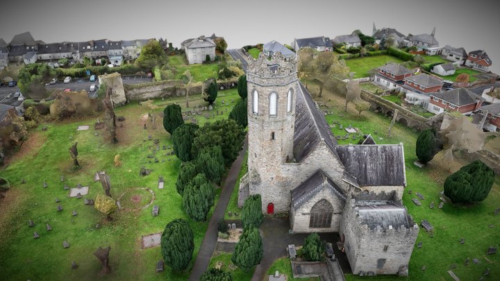 24128 - Old St Marys Church Aerial 3D Model