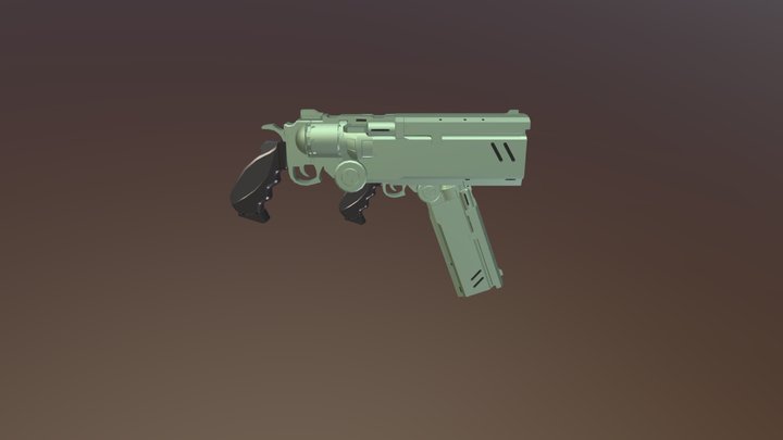 Trigun Stampede Revolver Draft 3D Model