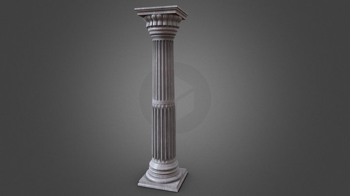 Eclecticist Column - Egypt/Roman/Greek Style 3D Model
