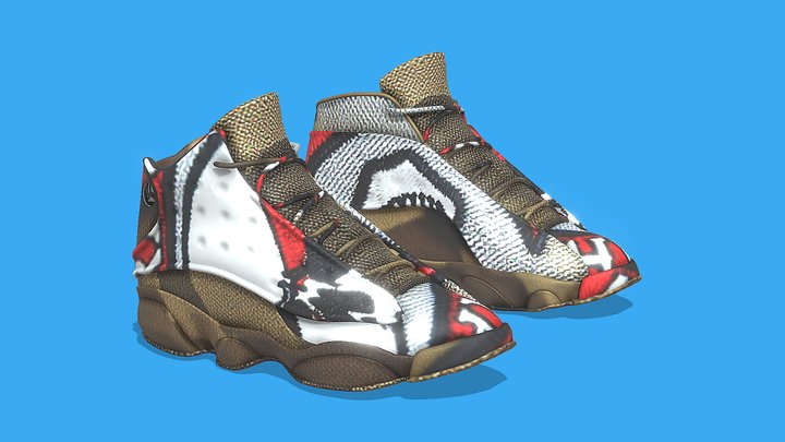 AJ 13 Basketball Sneakers – Modelo 3D gratuito STL