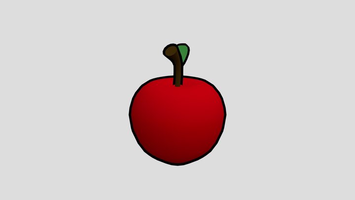 Stylized apple 3D Model