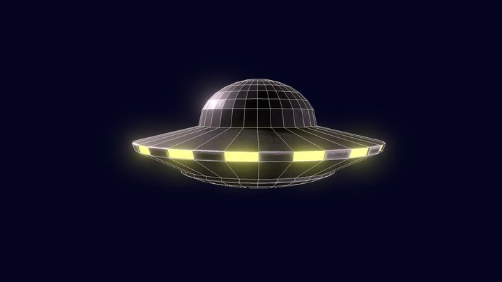 Stylized Starship Black 3D Model