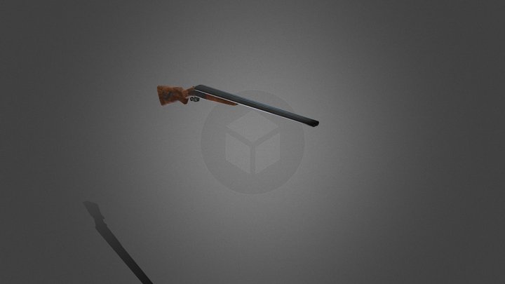 Old Double Barrel 12 Gauge 3D Model