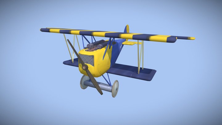 Fokker D.VII Stylised 3D Model