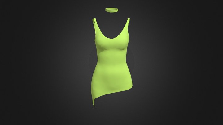 Dress (Modern T- Shirt ;) ) Green Woman 3D Model