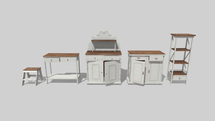 Painted Furniture Pack 3D Model