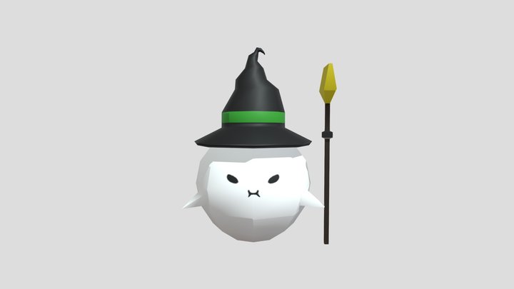 Low-poly Ghost 3D Model