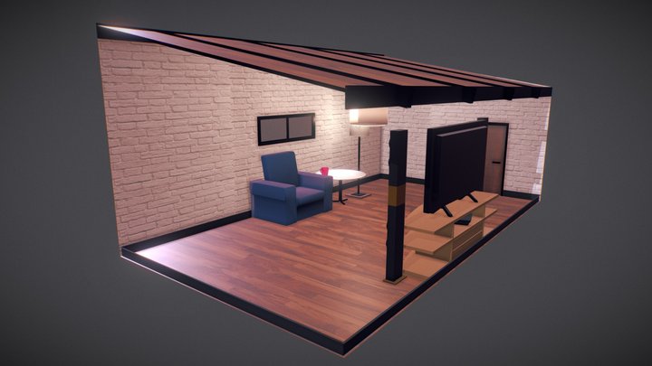 Living room set 3D Model