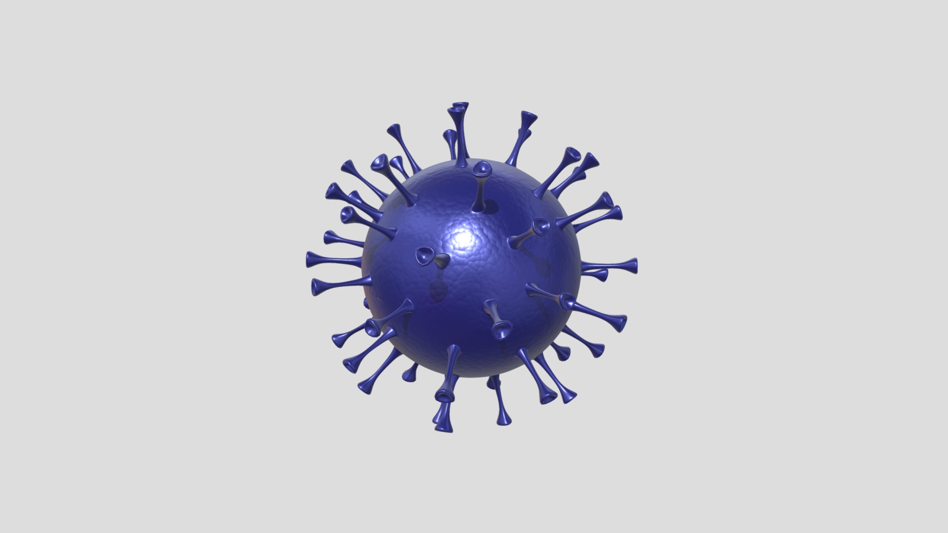 3D model Virus Cell - This is a 3D model of the Virus Cell. The 3D model is about a blue spider with a light on it.