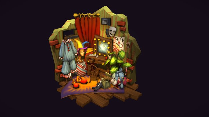 Clown Dressing Room - DAE Game Art Assignment 3D Model
