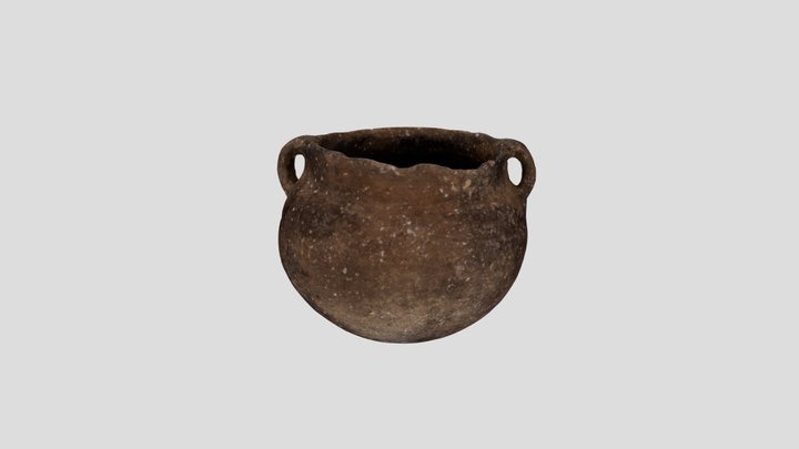 Ceramic Jar with Handles 3D Model