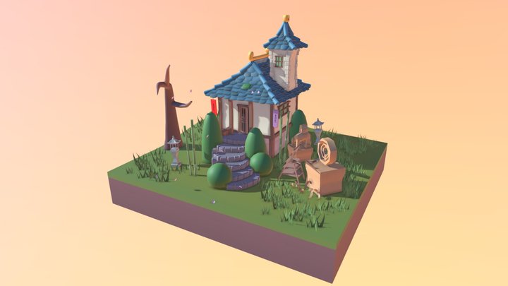 DAE Villages | Chinese Wood Carver hut 3D Model
