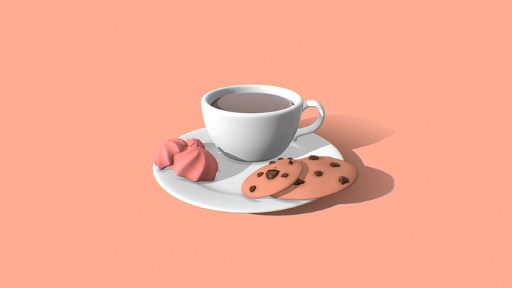 A cup of coffee 3D Model