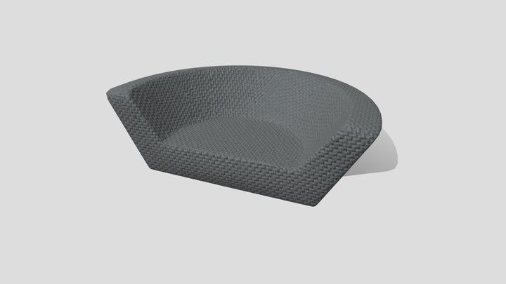 Curved Sofa 3D Model