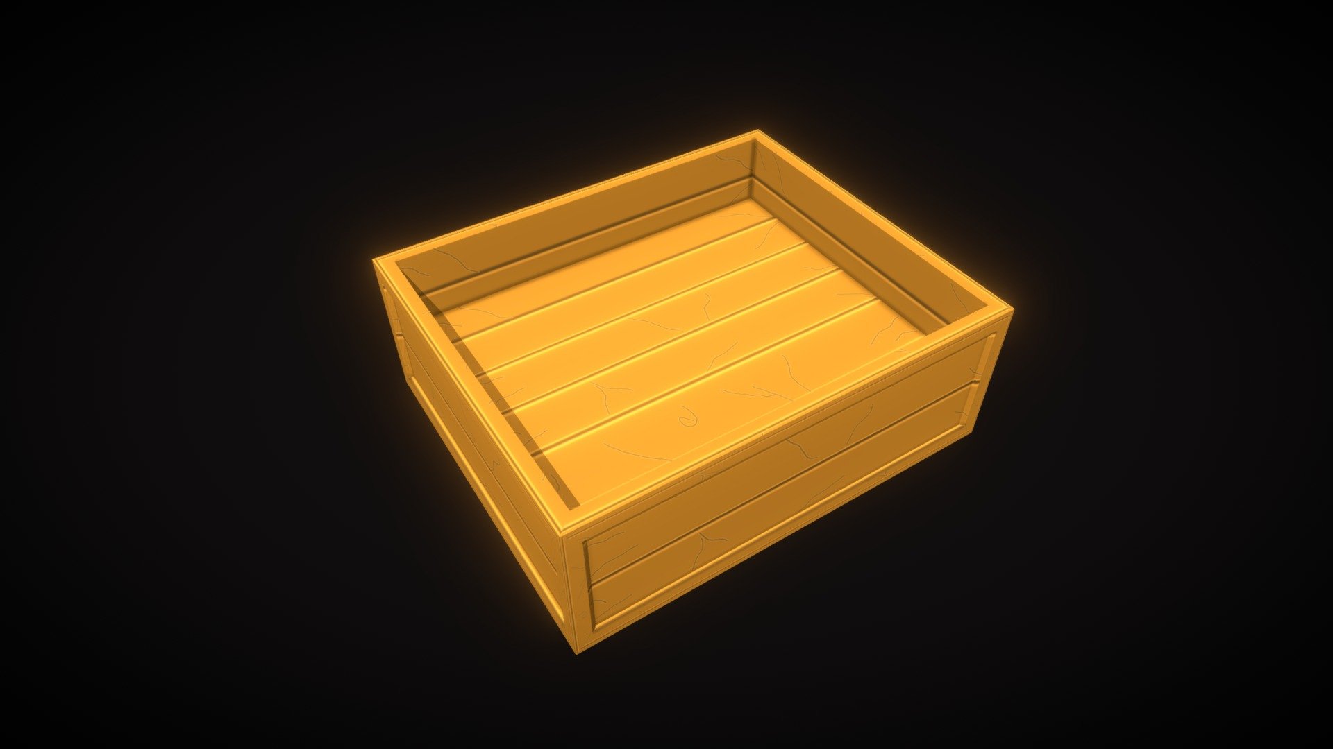 low poly hand panted luggage box
