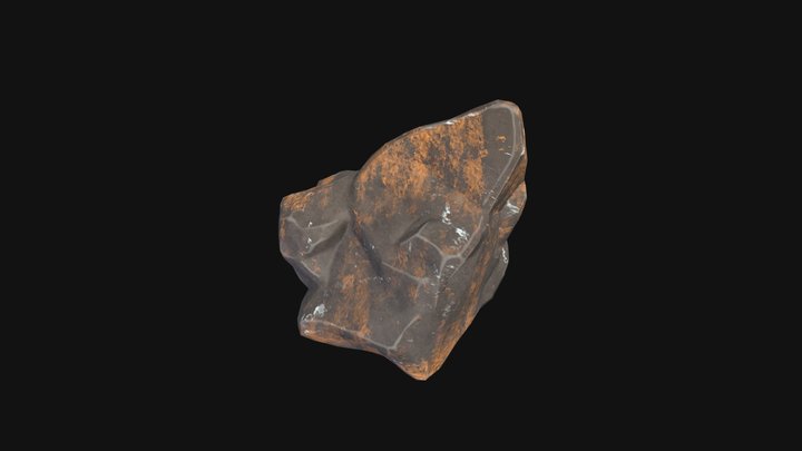 Dark Dusty Rock - LOD0 3D Model