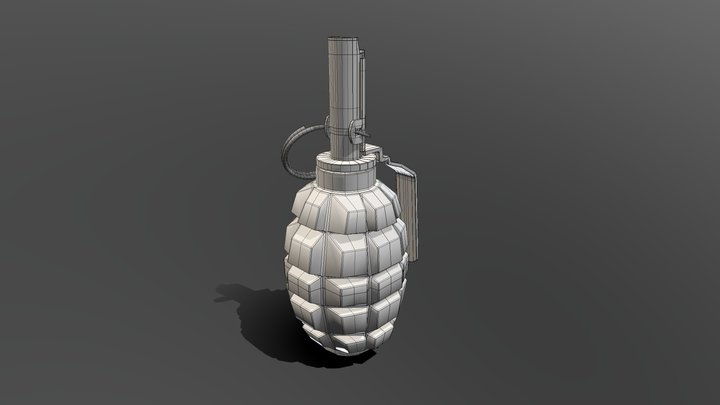F1 Fragmentation Grenade(Game Resolution) 3D Model