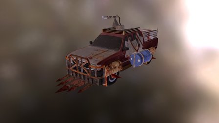 Zombie Survival Pick Up Truck 3D Model