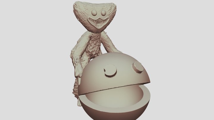 Huggy & Pacman 3D Model