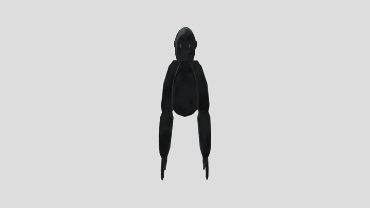 Stalker Fearing Gorilla 3D Model