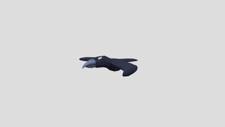 Cartoon Crow 3D Model