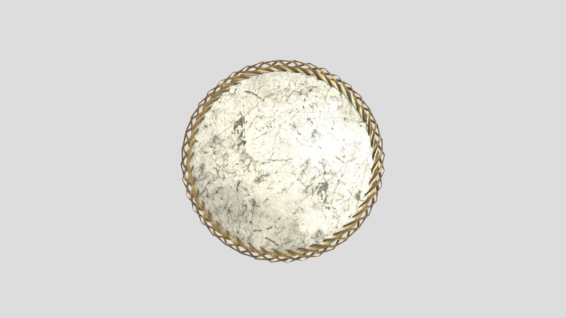 3D model Brooch - This is a 3D model of the Brooch. The 3D model is about a white circle with a black line in it.