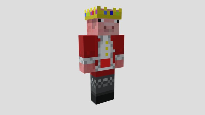 Technoblade Minecraft Skin – Blocky Player Model