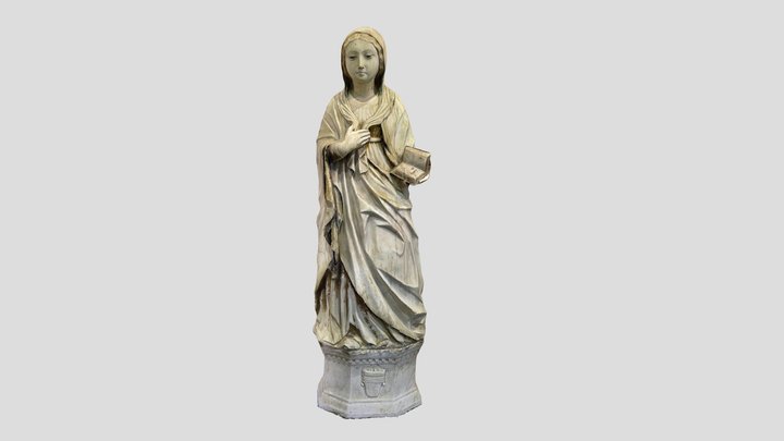 Statua Madonna dell' Annunziata Gagini Tortorici 3D Model