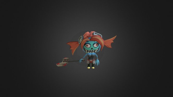 Zombie Girl 3D Model