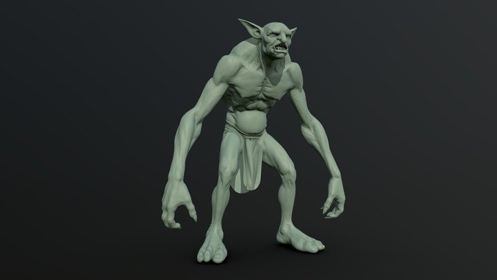 Goblin Zbrush High Poly 3D Model