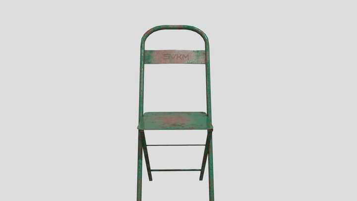 Retro Metal Chair 3D Model