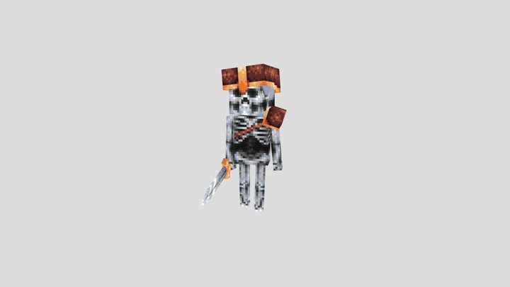Low-poly Skeleton 3D Model